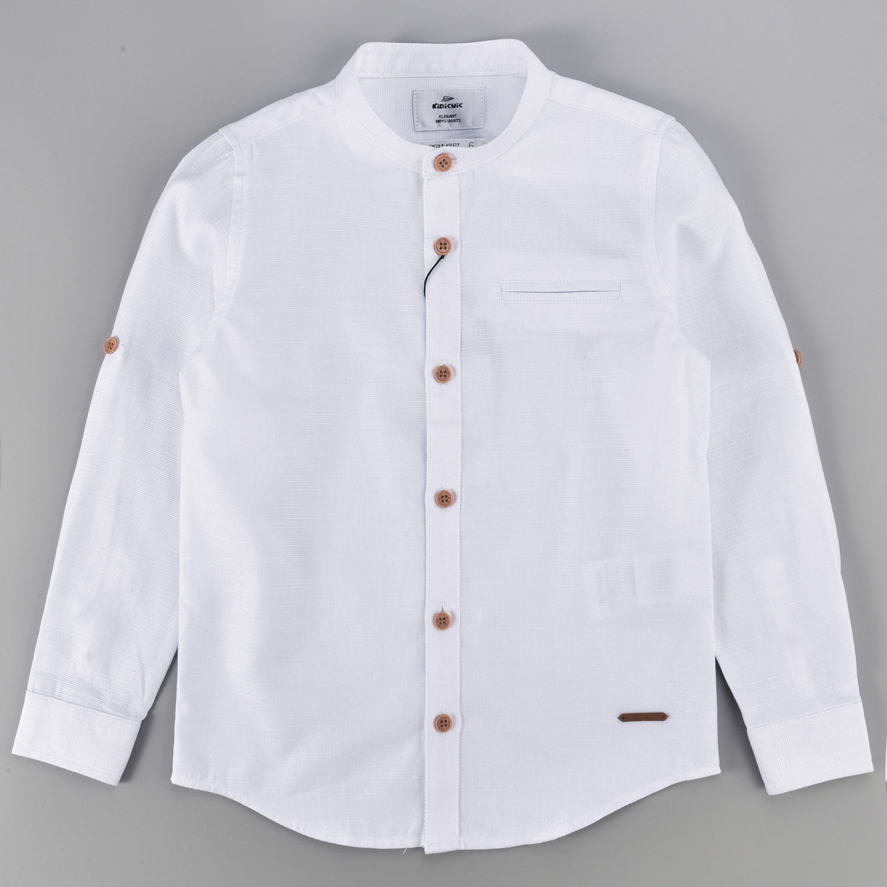 Mandarin Collar L.S Shirt - Elegant - Kidichic