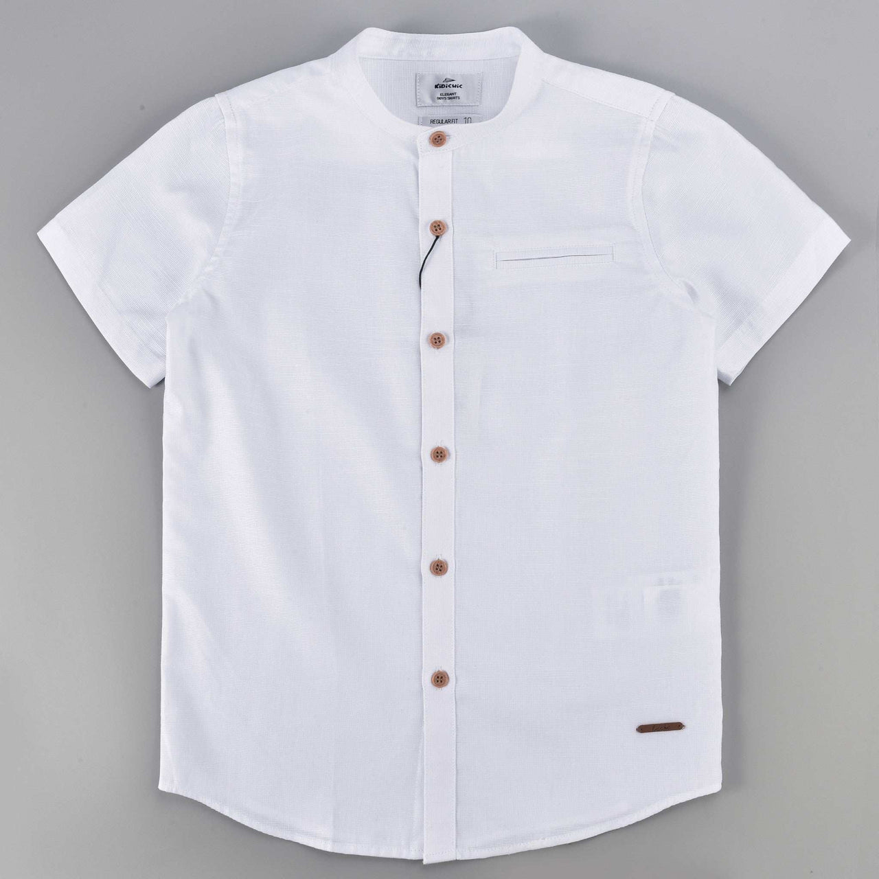 Mandarin Collar S.S Shirt - Elegant - Kidichic