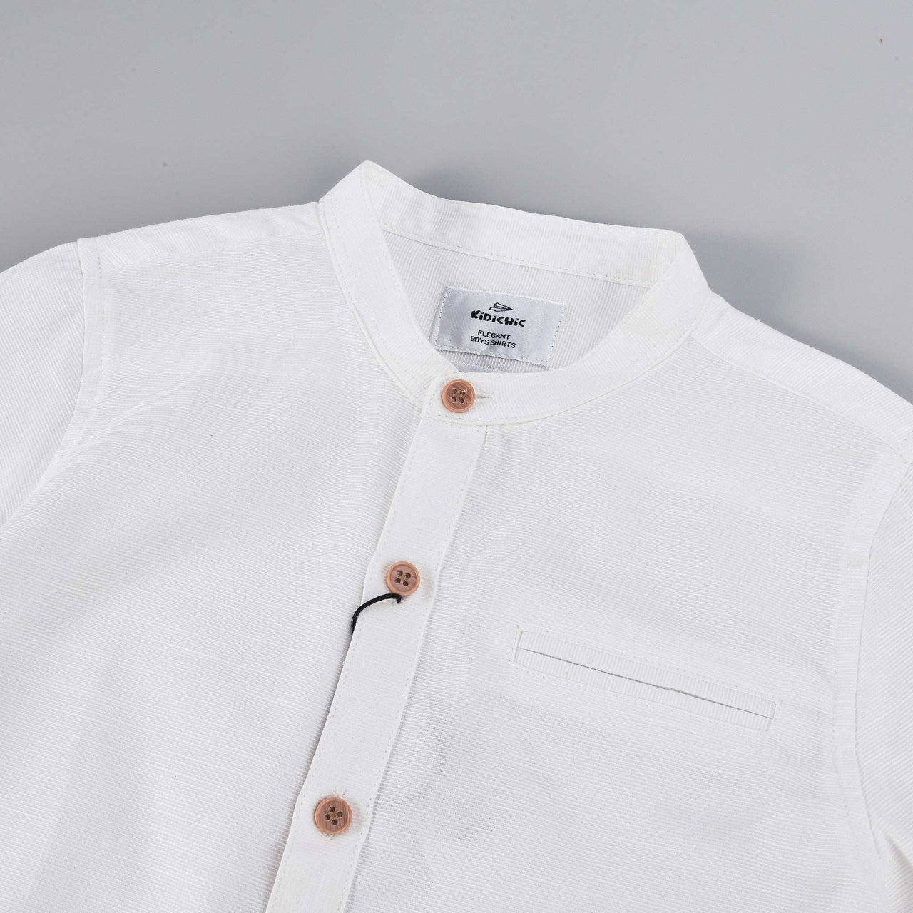 Mandarin Collar S.S Shirt - Elegant - Kidichic