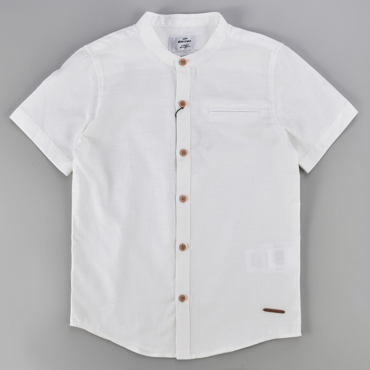 Mandarin Collar S.S Shirt - Elegant - Kidichic