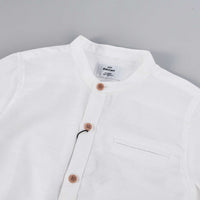 Mandarin Collar S.S Shirt - Regular Fit. - Kidichic