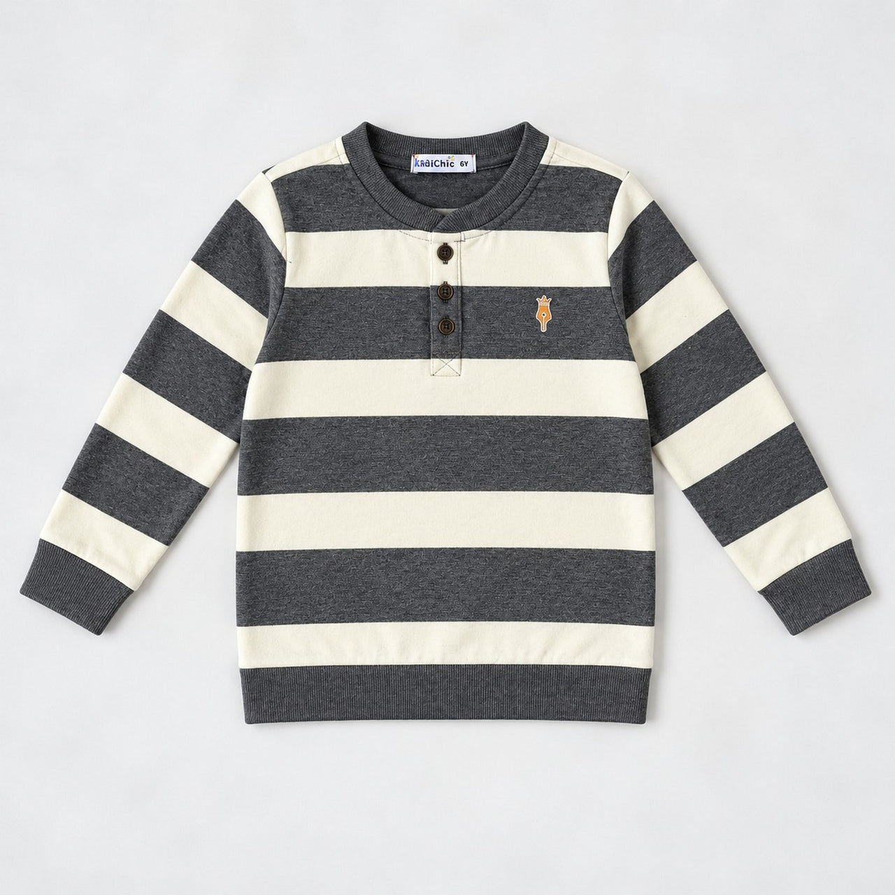 French Terry Striped Shirt