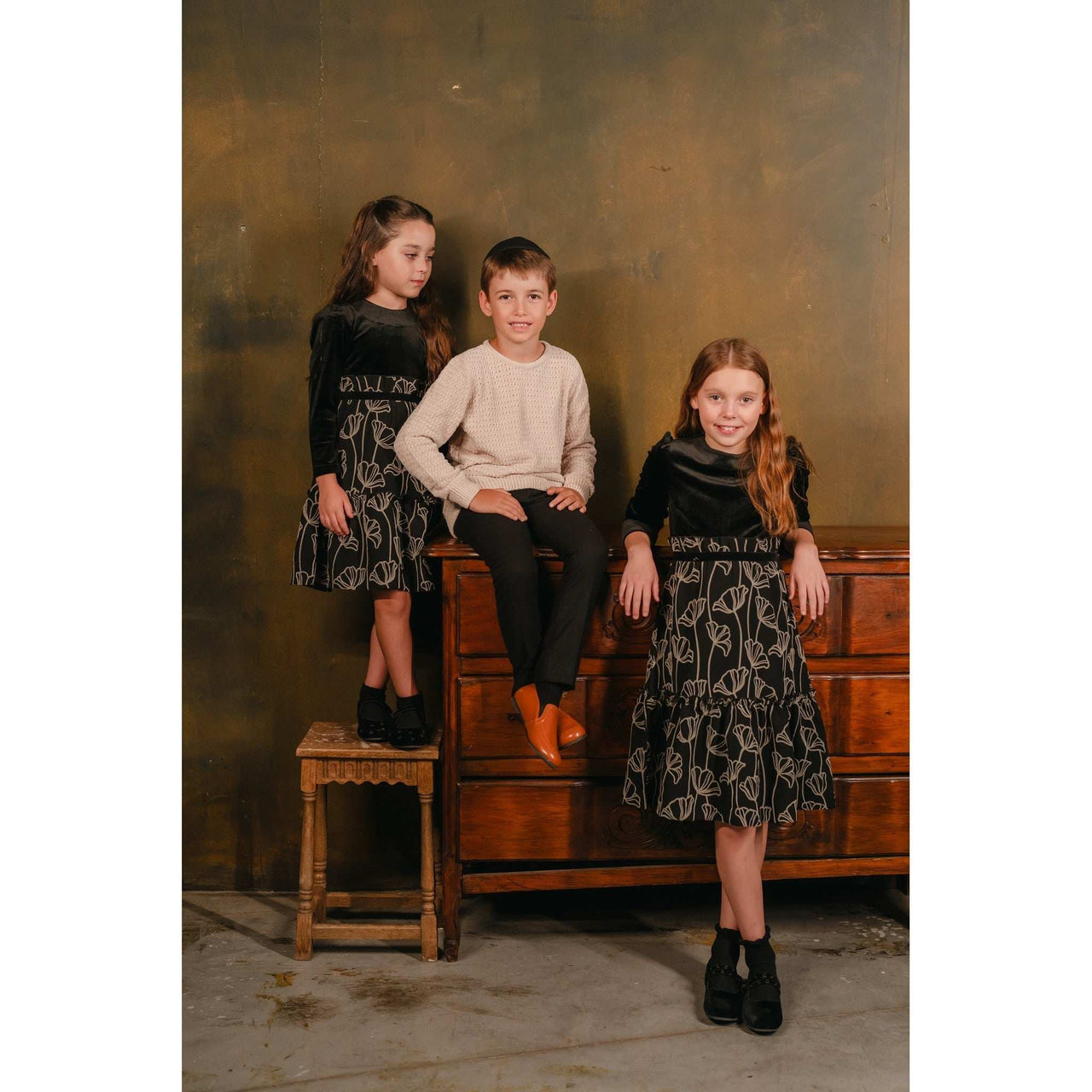 Margot Velvet Floral Dress - Kidichic