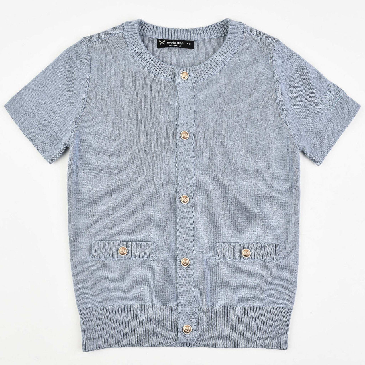 Melange Button Knit Top – Kidichic