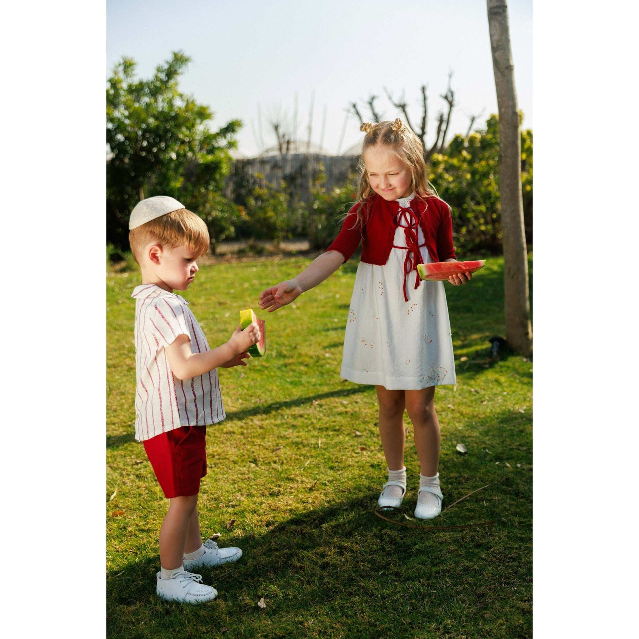 Melange Cardigan Bow Dress - Kidichic