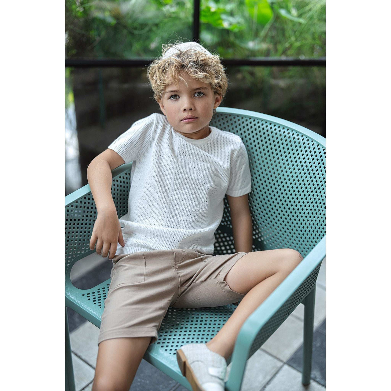 Melange Colorblock Knit Shirt - Kidichic