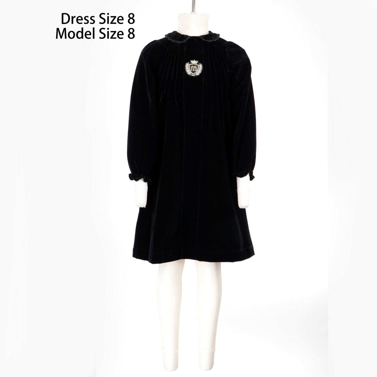 Melange Crest Velour Dress - Kidichic