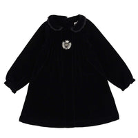 Melange Crest Velour Romper/Dress - Kidichic