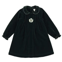 Melange Crest Velour Romper/Dress - Kidichic