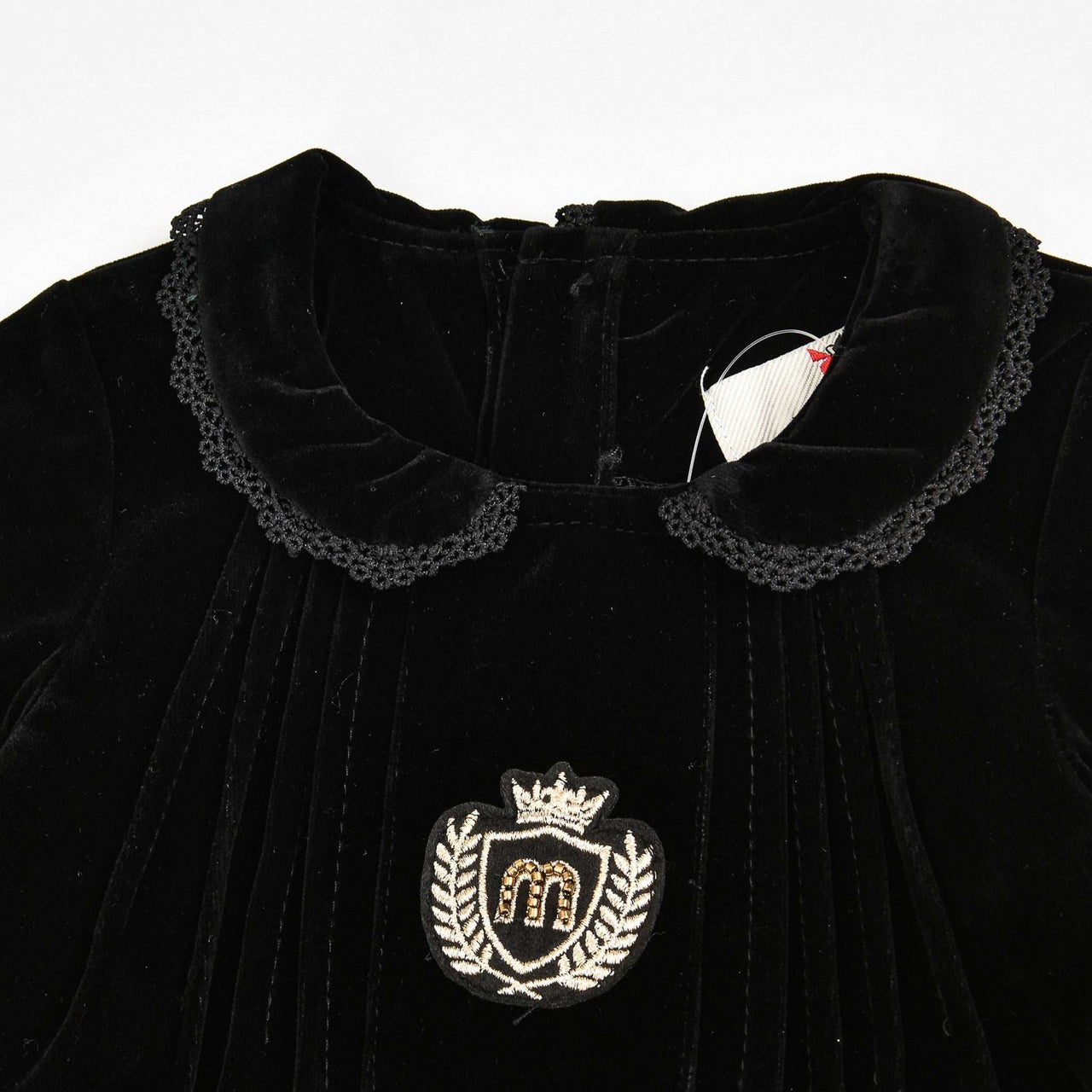 Melange Crest Velour Romper/Dress - Kidichic