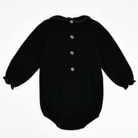 Melange Crest Velour Romper/Dress - Kidichic