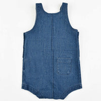 Melange Denim Floral Pocket Overall/Dress - Kidichic