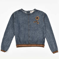 Melange Denim Logo Shirt - Kidichic