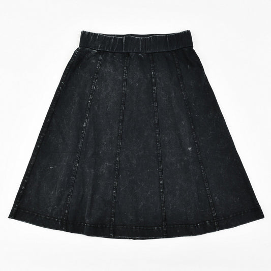 Melange Denim Logo Skirt - Kidichic