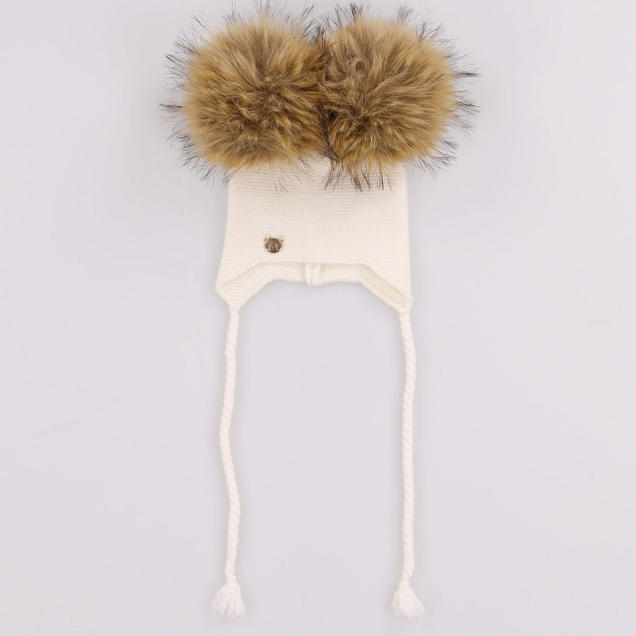 Melange Double Pompom Hat - Kidichic