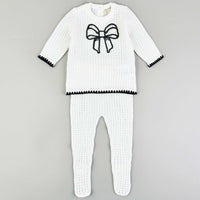Melange Emberly Knit Baby Bow Set - Kidichic