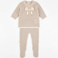 Melange Emberly Knit Baby Bow Set - Kidichic