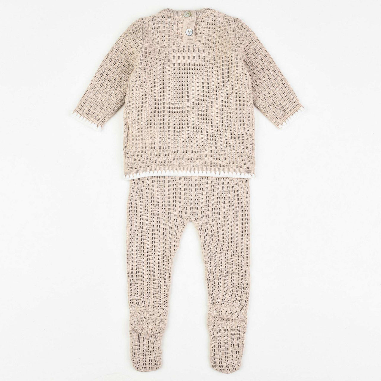 Melange Emberly Knit Baby Bow Set - Kidichic