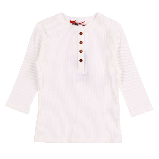 Melange Girls Basic Henley - Kidichic