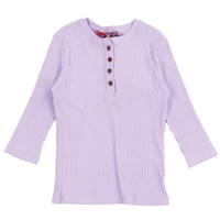 Melange Girls Basic Henley - Kidichic