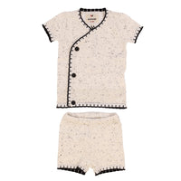 Thumbnail for Melange Knit Button Baby Boy Set - Kidichic