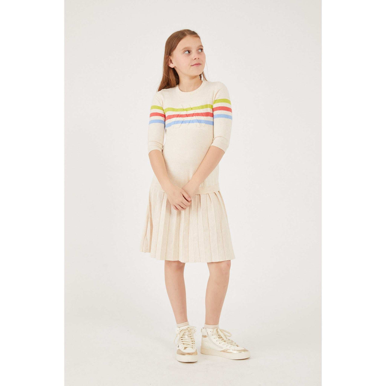 Melange Logo Dress - Kidichic