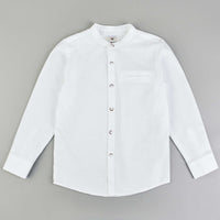 Melange L.S Mandarin Collar Shirt - Kidichic