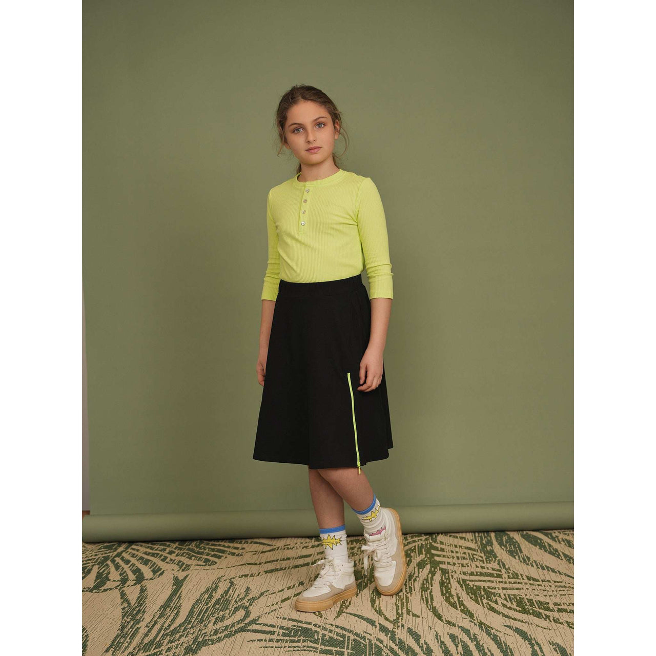 Melange Rib 3/4 Tee - Kidichic