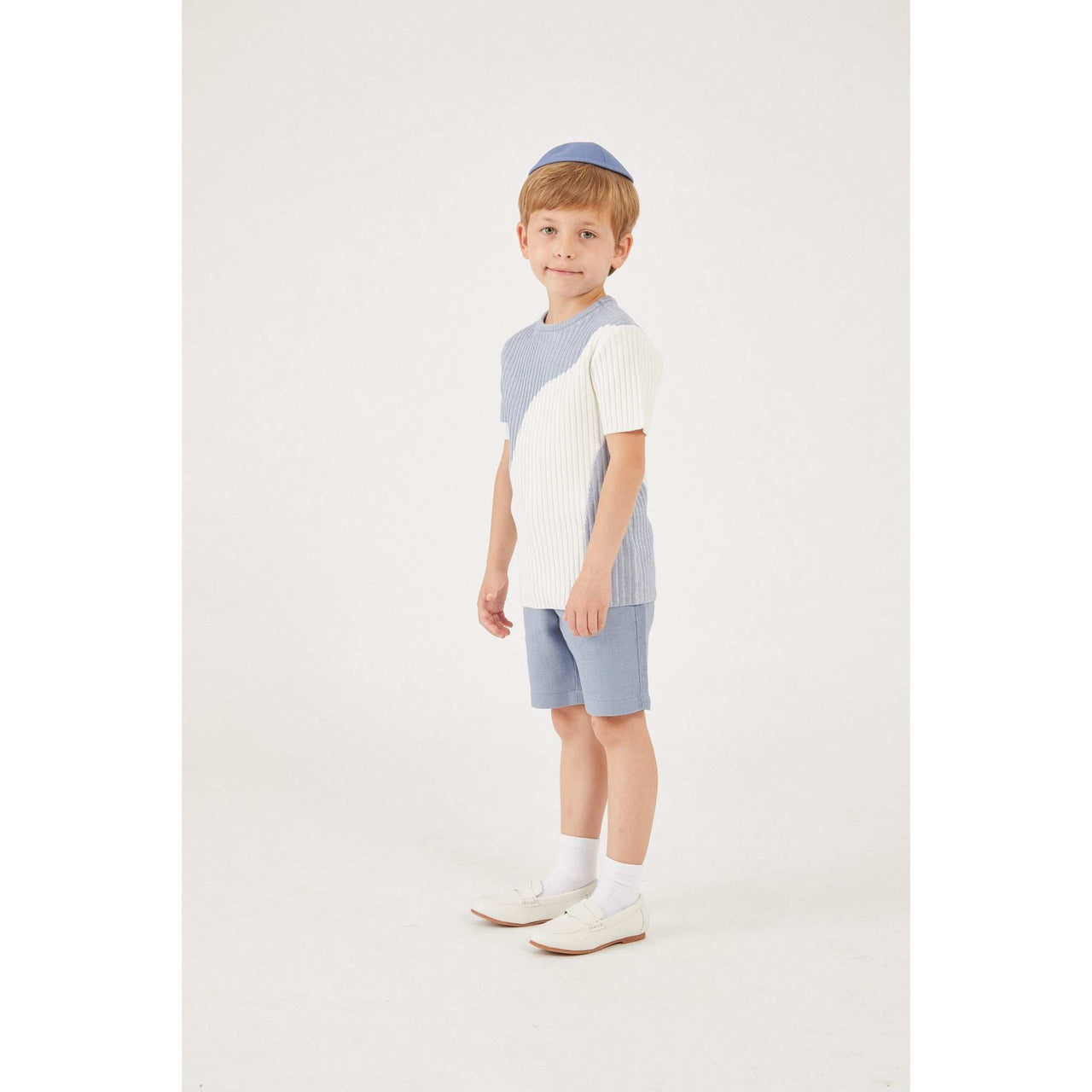 Melange Rib Striped Shirt - Kidichic