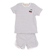 Melange S.S Shorts Stripes PJ Set - Kidichic