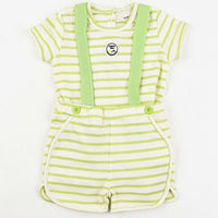 Melange Stripes Baby Overall Set - Kidichic