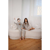 Melange Teddybear Stripes Nightgown - Kidichic