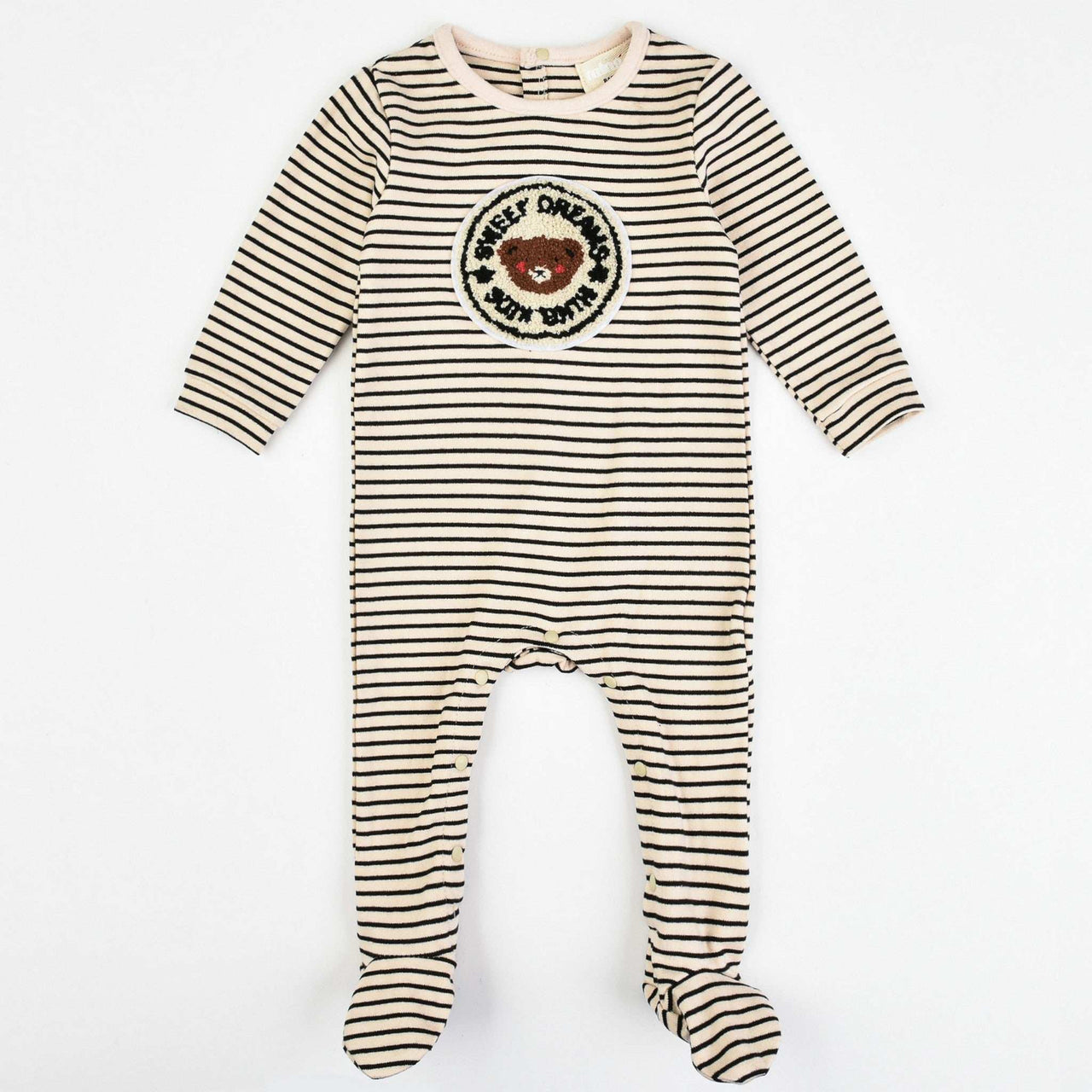 Melange Teddybear Stripes Stretchie - Kidichic