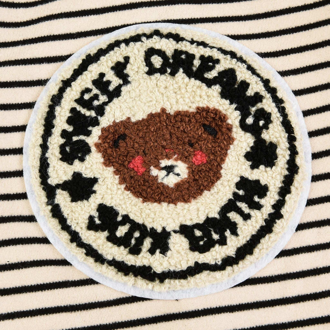 Melange Teddybear Stripes Stretchie - Kidichic