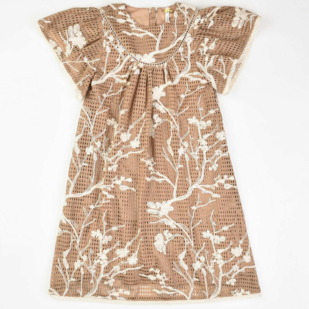 Mesh Crochet Ribbon Dress - Kidichic