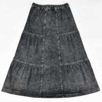 Midi Denim Skirt - Kidichic