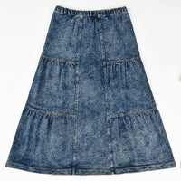 Midi Denim Skirt - Kidichic