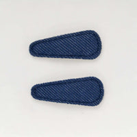 Nana 2 PK Denim Hair Clip - Kidichic