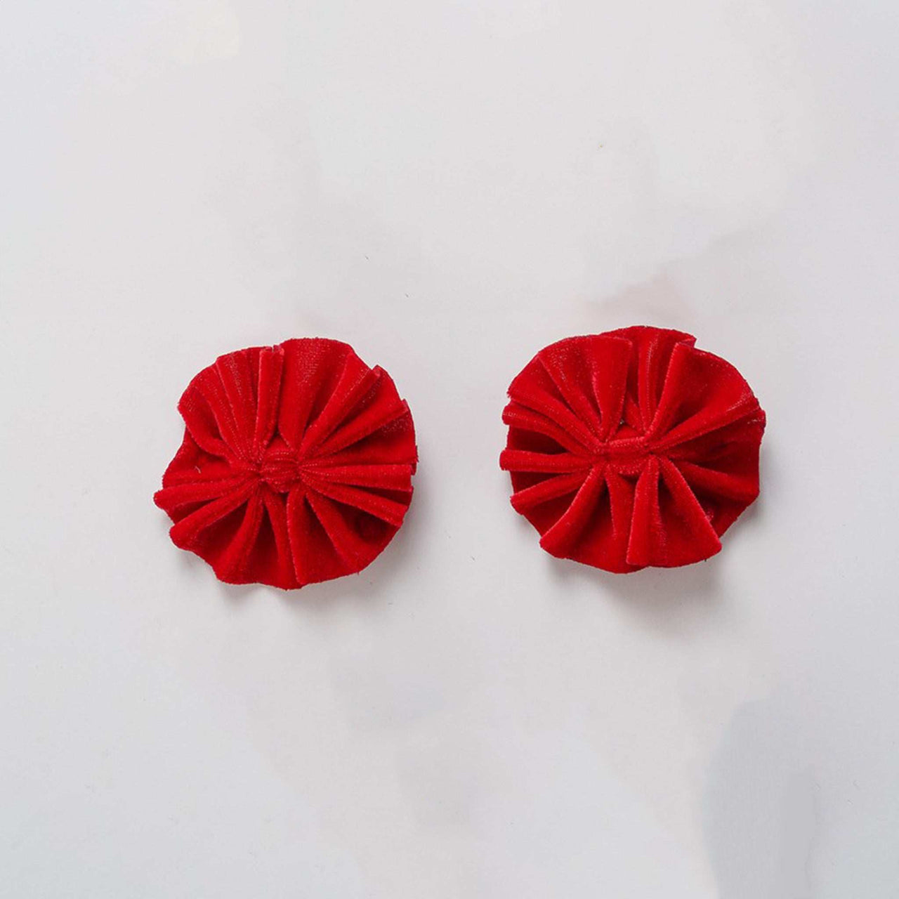 Nana 2 Pk Velvet Pleated Bow Clip - Kidichic