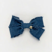 Nana Denim Bow Clip - Kidichic