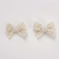 Nana Double Lace Bow Clip - Kidichic