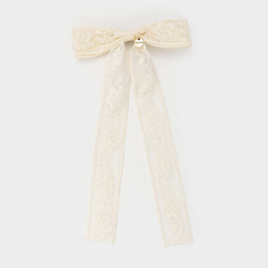 Nana Long Lace Bow Clip - Kidichic