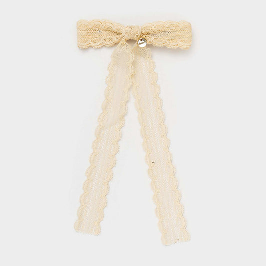 Nana Long Lace Bow Clip - Kidichic