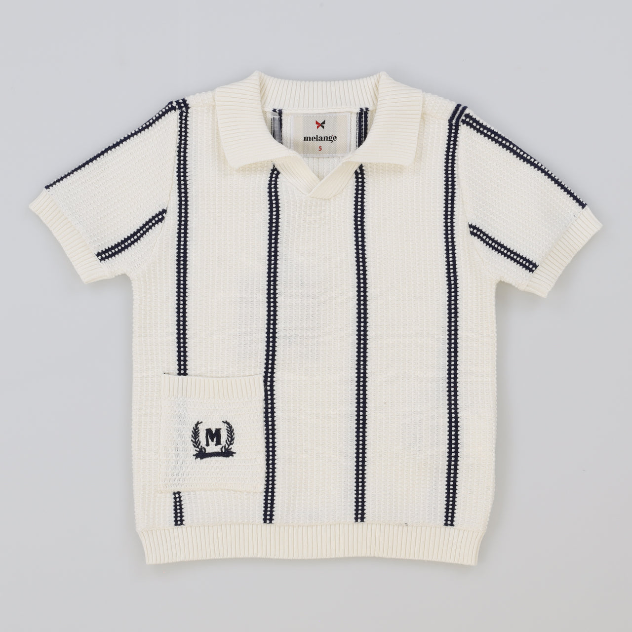 Melange Knit Stripes Top