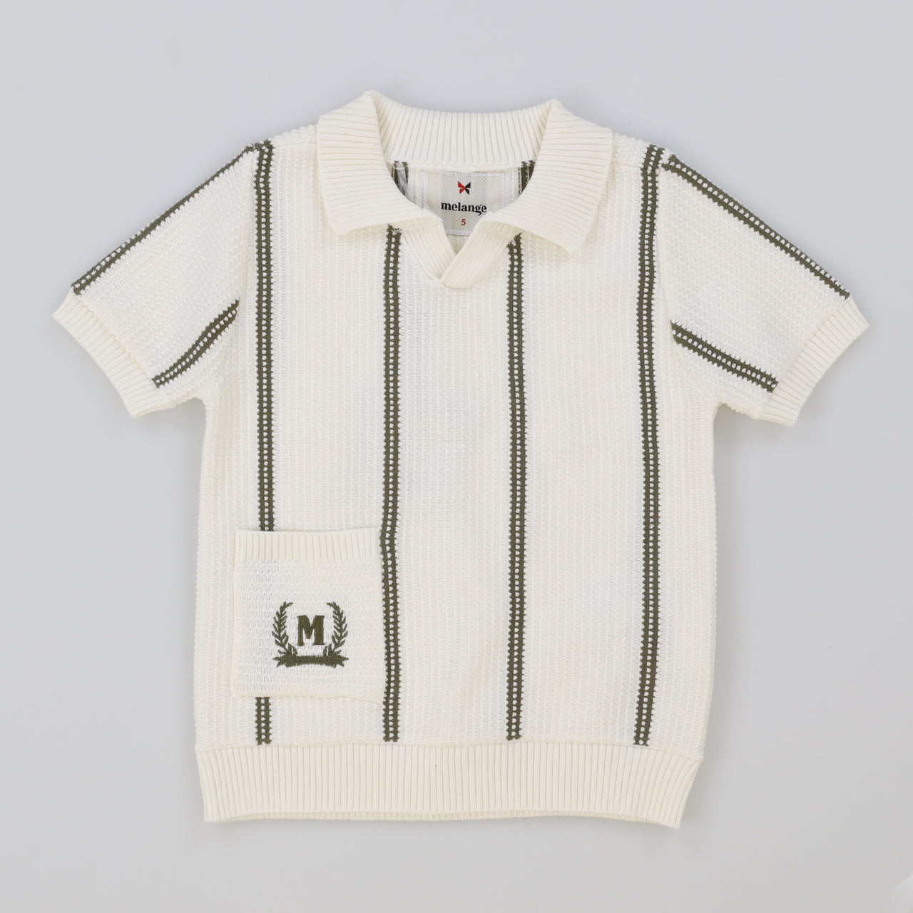 Melange Knit Stripes Top