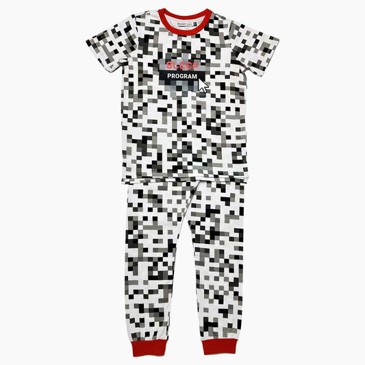 Pixel Print SS Pajamas - Kidichic