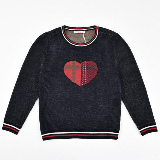 Plaid Heart Sweater - Kidichic