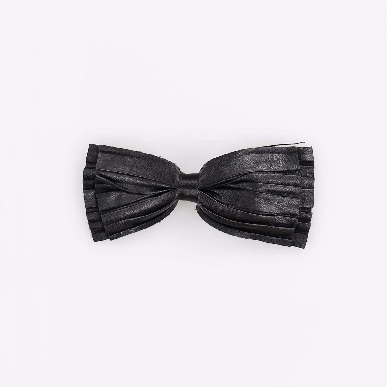 Pleated PU Bow Clip - Kidichic