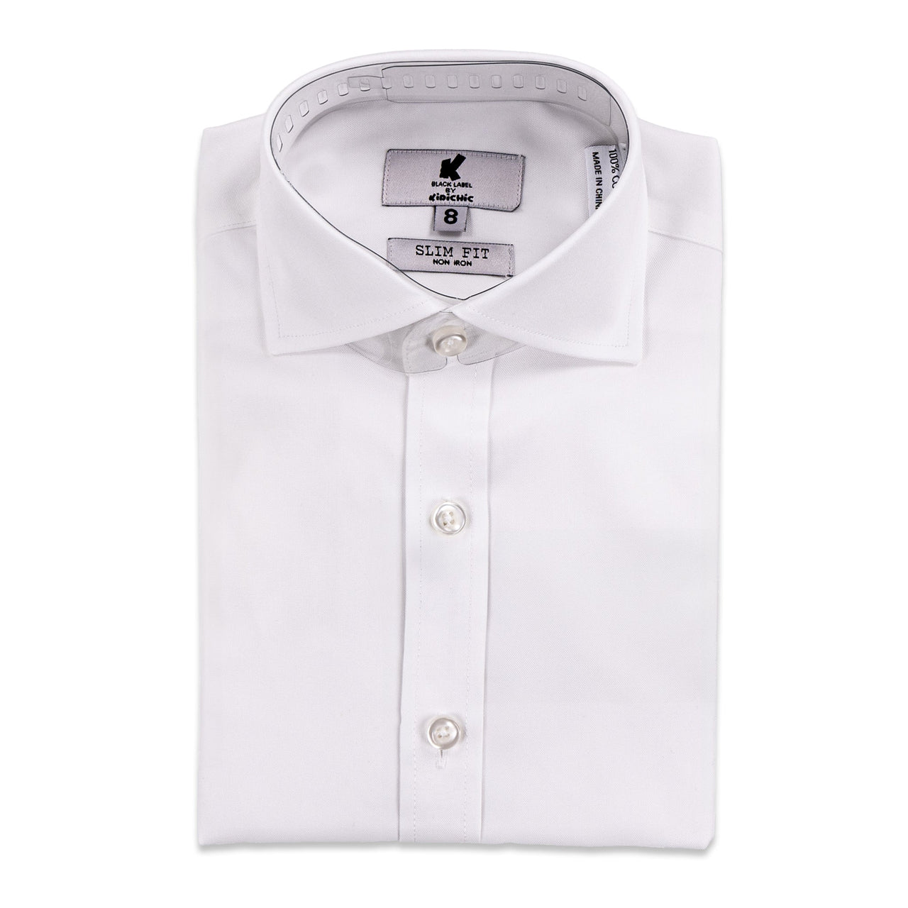 Slim Fit Dress Shirt - Black Label - Kidichic