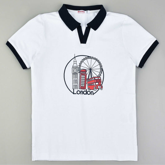 S.S London Print Polo Shirt - Kidichic